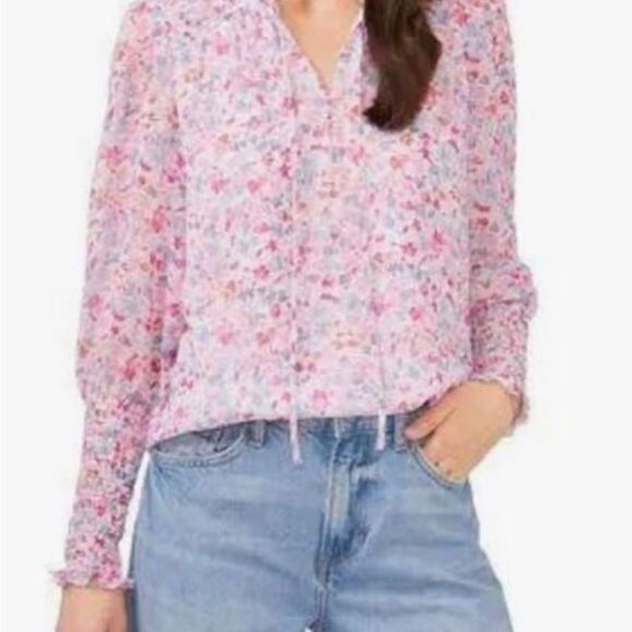 1. State watercolor blouse size M - Picture 1 of 7